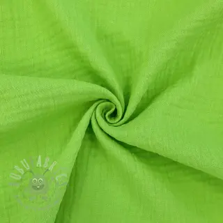 Dubbelgaas/mousseline NEON LIME ORGANIC
