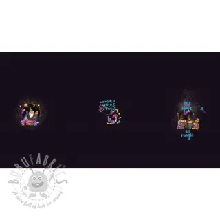 Sweaterstof Hocus pocus PANEL digital print 2e keus