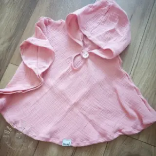Dubbelgaas/mousseline pink
