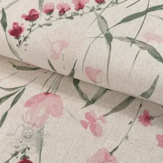 Decoratiestof Linenlook Floral Iris fresia