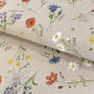 Decoratiestof Linenlook Alpine flower field