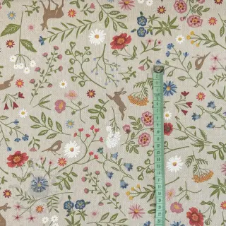 Decoratiestof Linenlook Floral animal garden