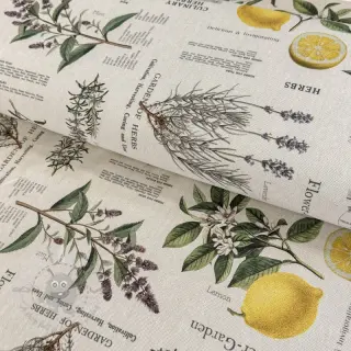 Decoratiestof Linenlook Lavender citrus recipe digital print