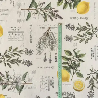 Decoratiestof Linenlook Lavender citrus recipe digital print