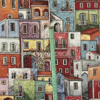 Decoratiestof GOBELIN PREMIUM Happy colourful village