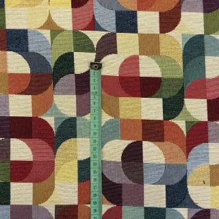 Dekoračná látka GOBELIN PREMIUM Graphic retro shapes