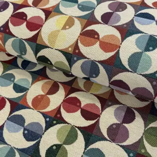 Dekoračná látka GOBELIN PREMIUM Graphic square circle