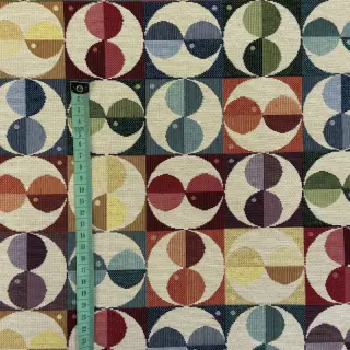 Dekoračná látka GOBELIN PREMIUM Graphic square circle