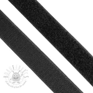 Klittenband zwart 25 mm