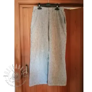 Linnen met katoen Lira big stripe black