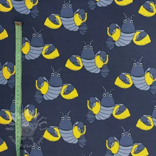 Sweaterstof Cool lobsters blue