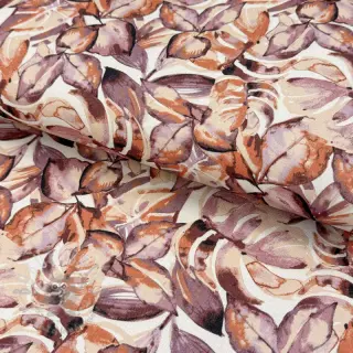 Decoratiestof Colourable leaves purple digital print