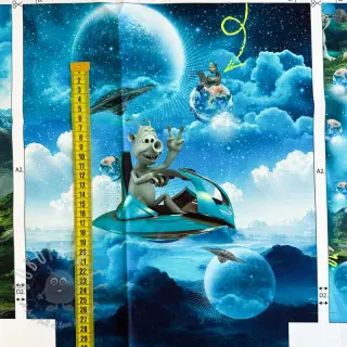 Decoratiestof KIDS BACKPACK Alien my friend PANEL