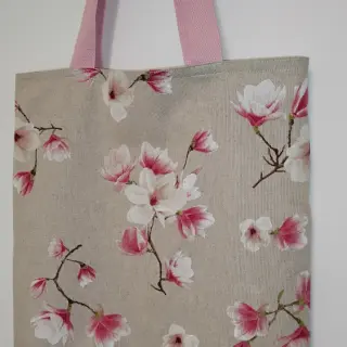 Decoratiestof Linenlook Floral magnolia bloom