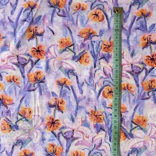 Viscose RADIANCE Dried flower digital print