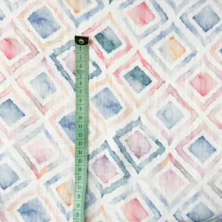 Dvojitá gázovina/mušelín Geo watercolour blue digital print