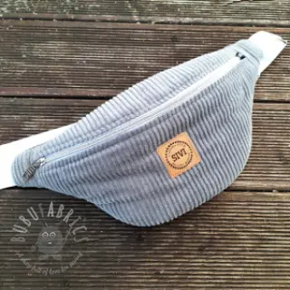Ribfluweel grey