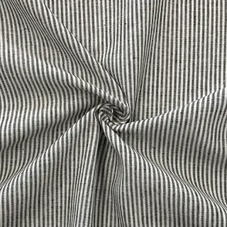Ľan s bavlnou Lira medium stripe black