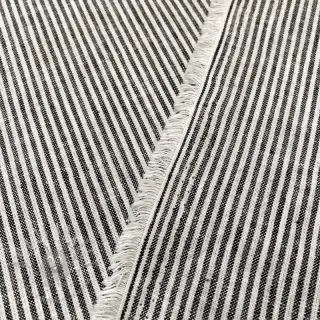 Linnen met katoen Lira medium stripe black