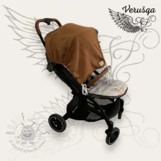 Dubbelgaas/mousseline cognac