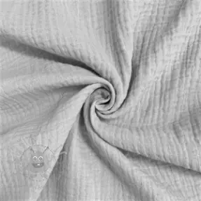 Dubbelgaas/mousseline light grey ORGANIC