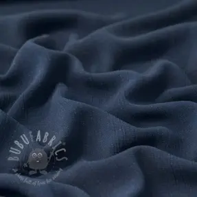 Viscose met linnen CRINCLE navy