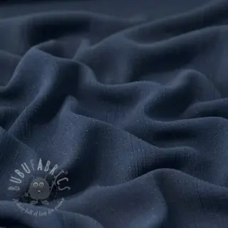 Viscose met linnen CRINCLE navy