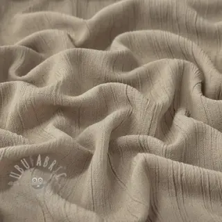 Viscose met linnen CRINCLE sand