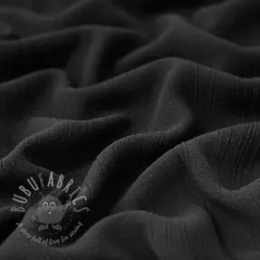 Viscose met linnen CRINCLE black