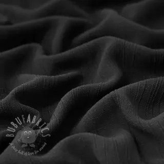 Viscose met linnen CRINCLE black