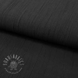 Viscose met linnen CRINCLE black