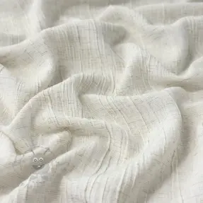 Viscose met linnen CRINCLE off white
