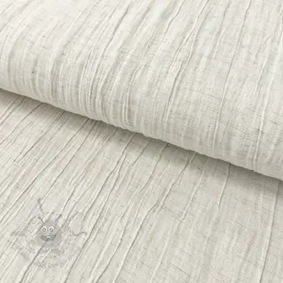 Viscose met linnen CRINCLE off white