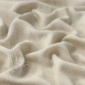 Viscose met linnen CRINCLE SIMPLY NATURAL