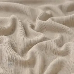 Viscose met linnen CRINCLE beige