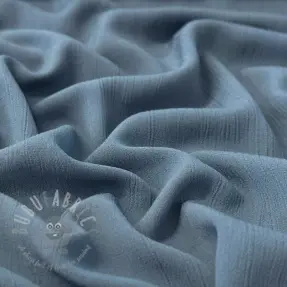Viscose met linnen CRINCLE blue shadow