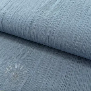 Viscose met linnen CRINCLE blue shadow
