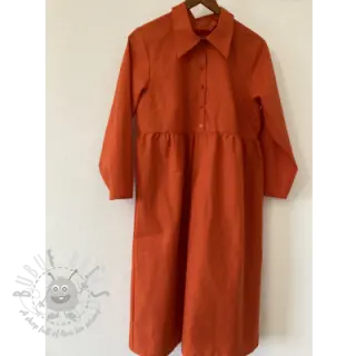 Katoenen popeline orange
