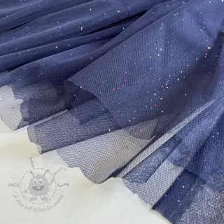 Tule voor TUTU-rok ROYAL MULTI FOIL navy