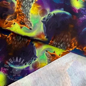 Sweaterstof Fantasy fox digital print