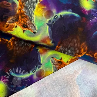 Sweaterstof Fantasy fox digital print
