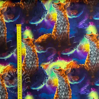 Sweaterstof Fantasy fox digital print