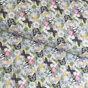 Decoratiestof Genoveva butterfly lila digital print
