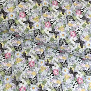 Decoratiestof Genoveva butterfly lila digital print