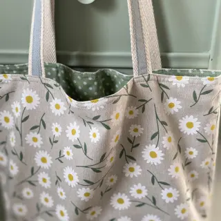 Decoratiestof Linenlook Daisy sweet field