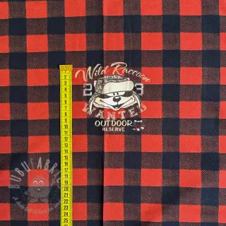 Sweaterstof Redwood red PANEL digital print
