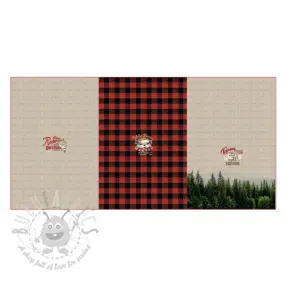 Sweaterstof Redwood red PANEL digital print