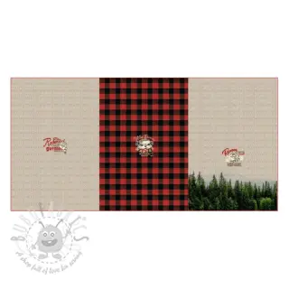 Sweaterstof Redwood red PANEL digital print