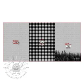 Sweaterstof Redwood black PANEL digital print
