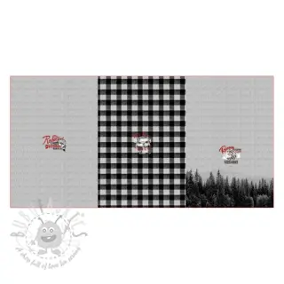 Sweaterstof Redwood black PANEL digital print